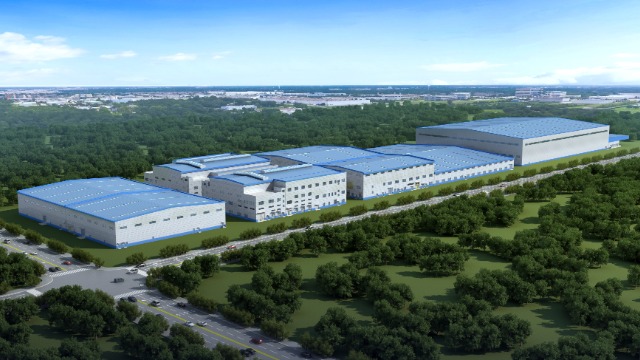 金光APP厂房选用锦埴软瓷做为外饰面材料